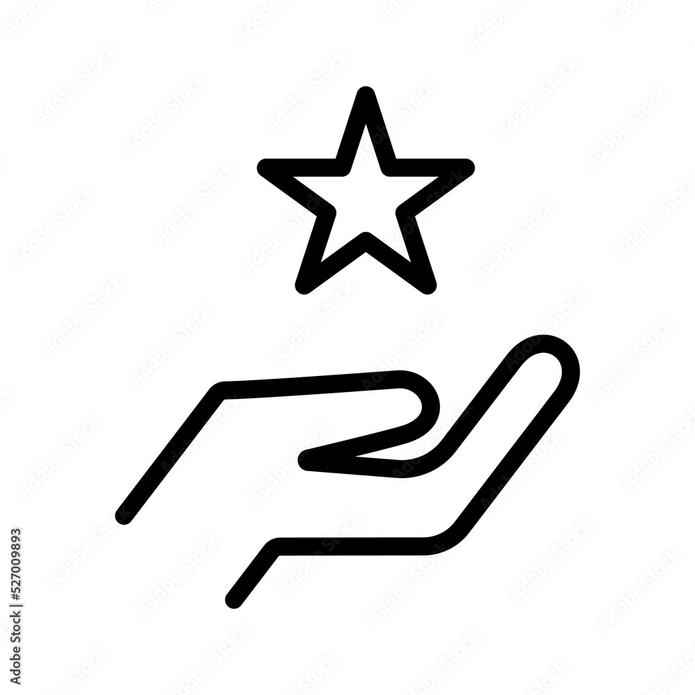 holds star on palm icon design. simple star illustration for rating, champion, review and reward. holds star on palm icon design. simple star illustration for rating, champion, review and reward.