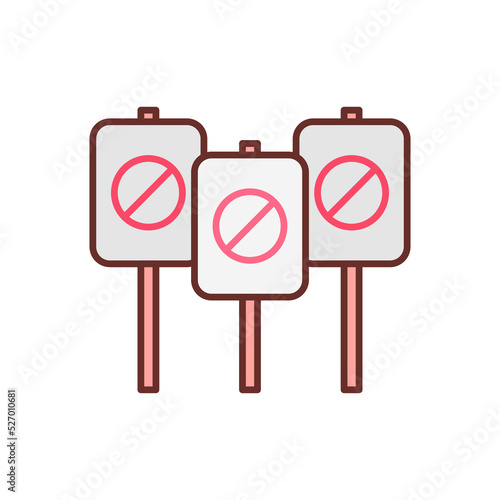 Protest icon in vector. Logotype