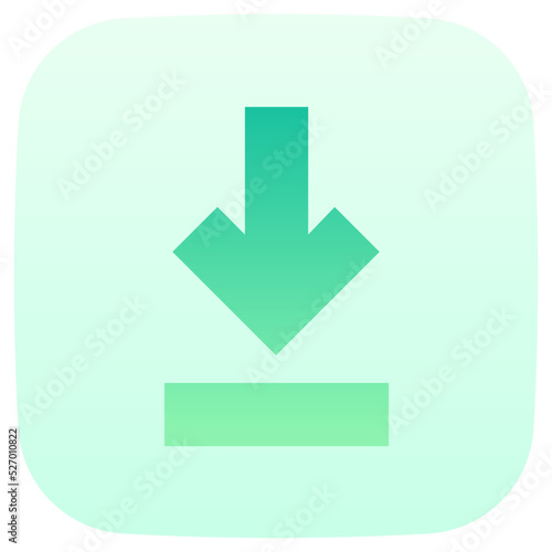 download flat gradient icon