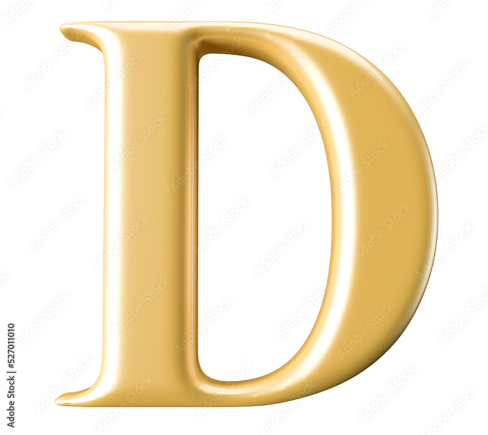 alphabet letter D golden alphabet letter D golden
