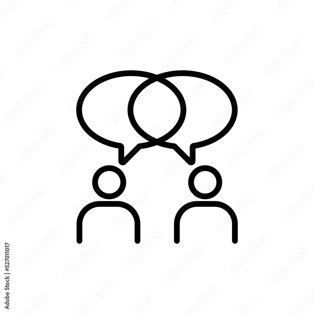 communication and bubble text icon design. simple video conference illustration in line art style. communication and bubble text icon design. simple video conference illustration in line art style.