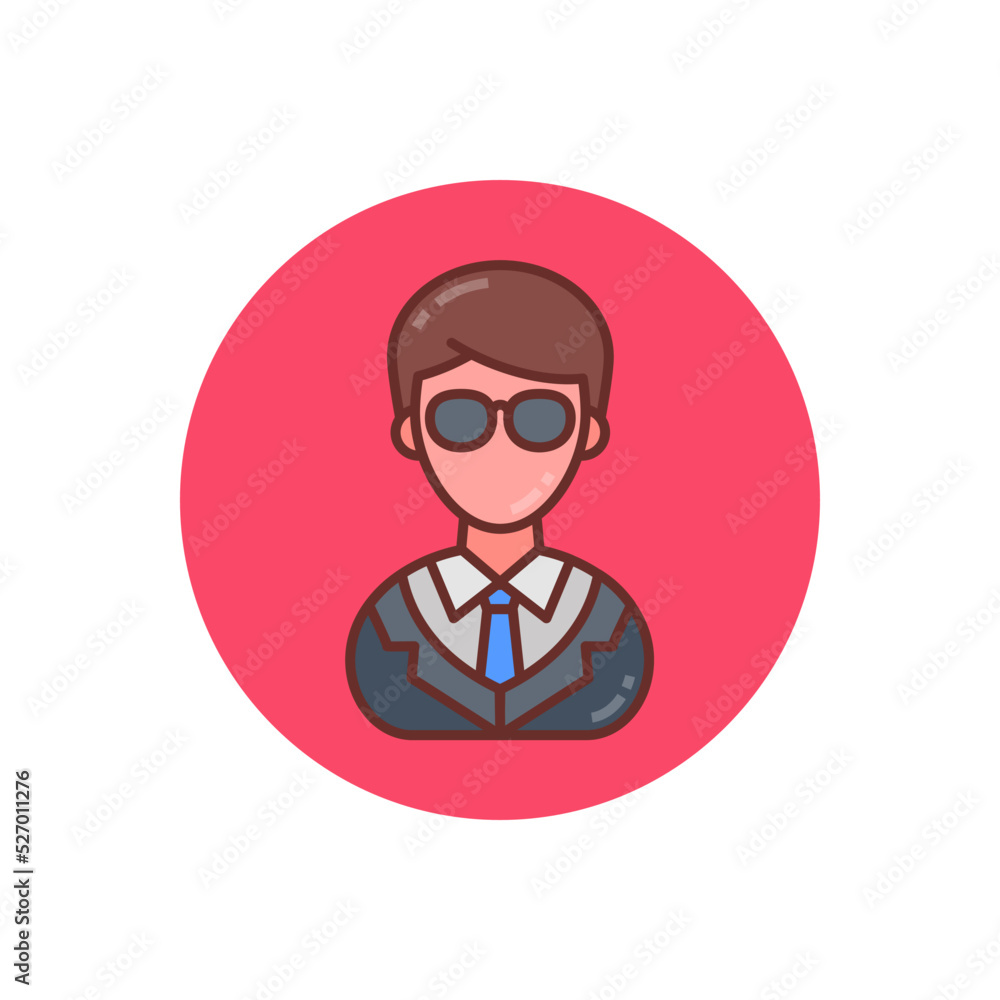 Bodyguard Male icon in vector. Logotype