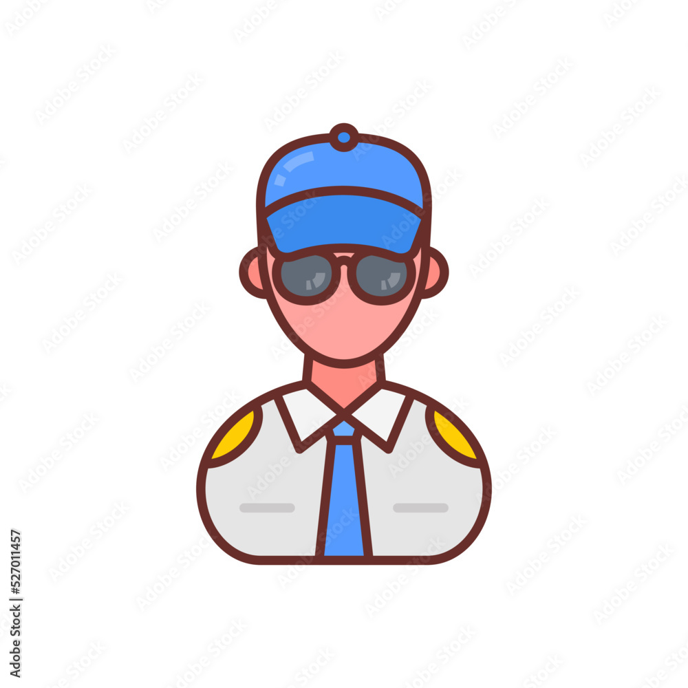 Security Guard Male icon in vector. Logotype