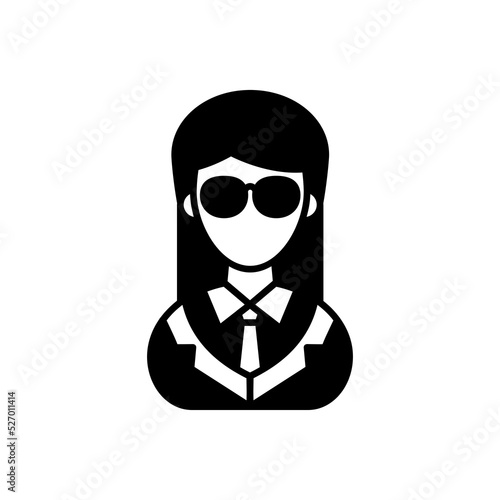 Bodyguard Female icon in vector. Logotype