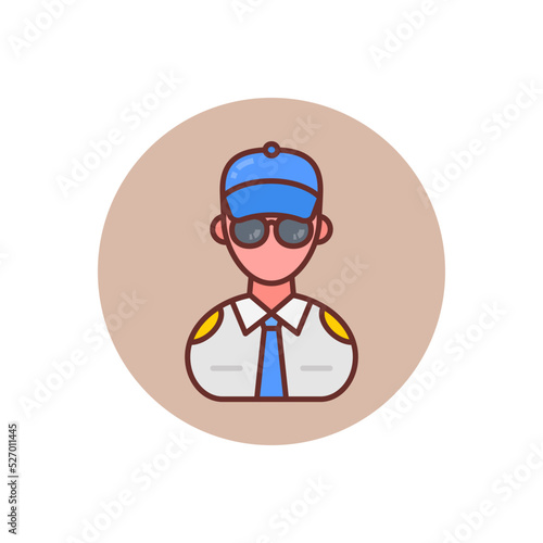 Security Guard Male icon in vector. Logotype