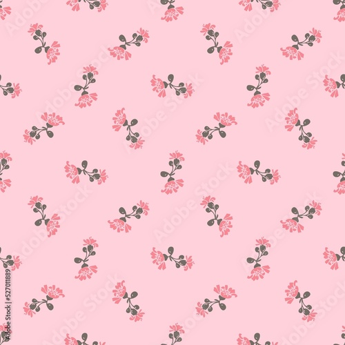 seamless pattern with pink flowers © Avishake