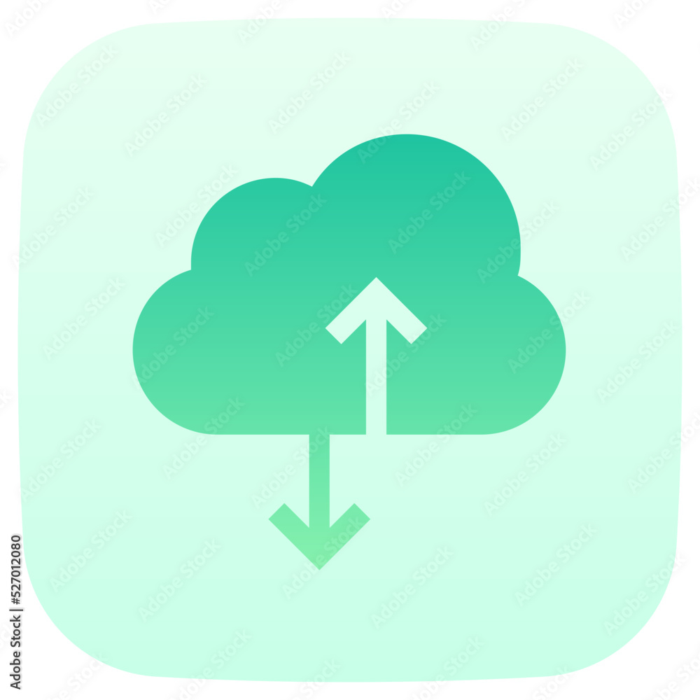 cloud computing flat gradient icon cloud computing flat gradient icon