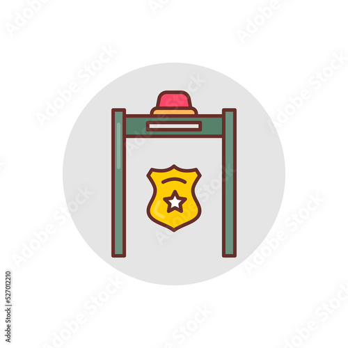 Security Checkpoint icon in vector. Logotype