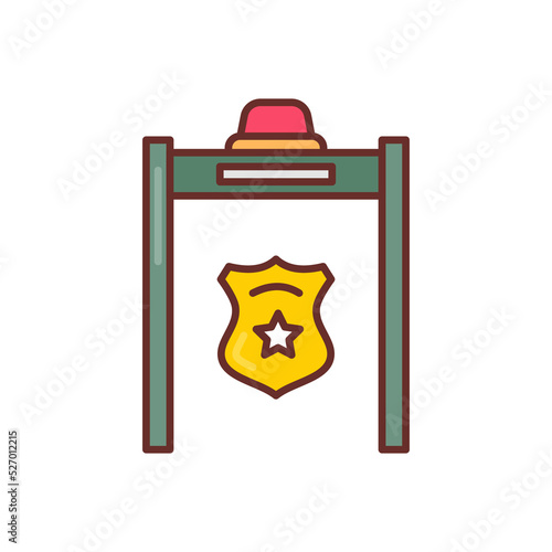 Security Checkpoint icon in vector. Logotype