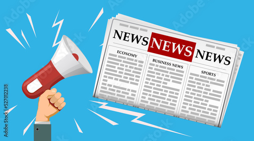Newspaper or magazine with breaking news.