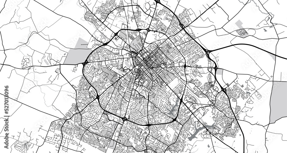 Urban vector city map of Lexington, Kentucky , United States of America