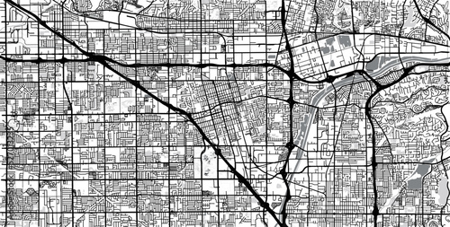 Urban vector city map of Anaheim, California , United States of America photo