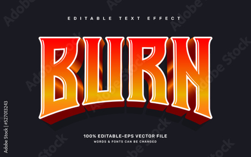 Fire Burn editable text effect template