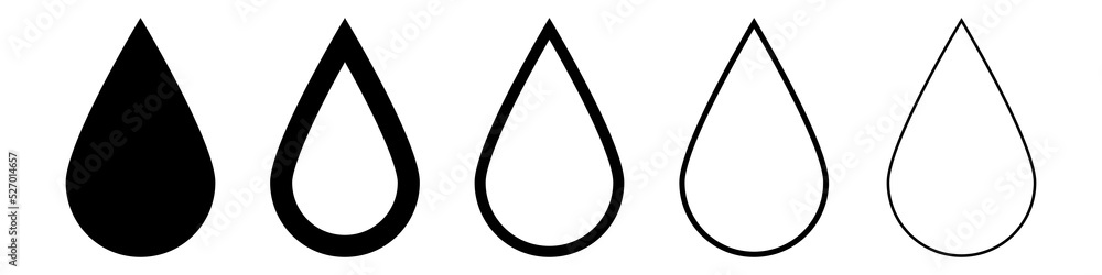 Water drops icon set in white background. Vector icon illustration.