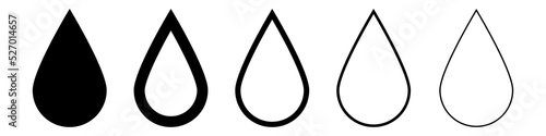 Water drops icon set in white background. Vector icon illustration.