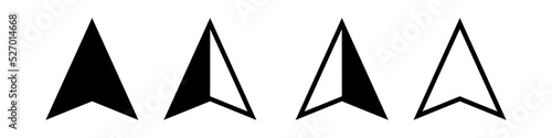 Compass vector arrow. Set of isolated icon arrow. Vector graphic illustration.