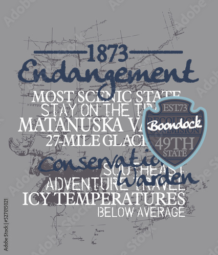 Alaska ranger men's t-shirt print art
