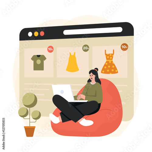 Online shopping sales offer illustration Concept