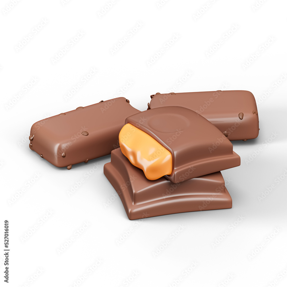 Chocolate candy icon Isolated 3d render Illustration Chocolate candy icon Isolated 3d render Illustration