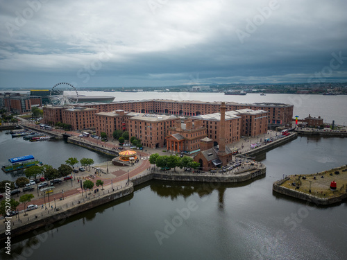 The Strand in Liverpool - aerial view over the city - travel photography