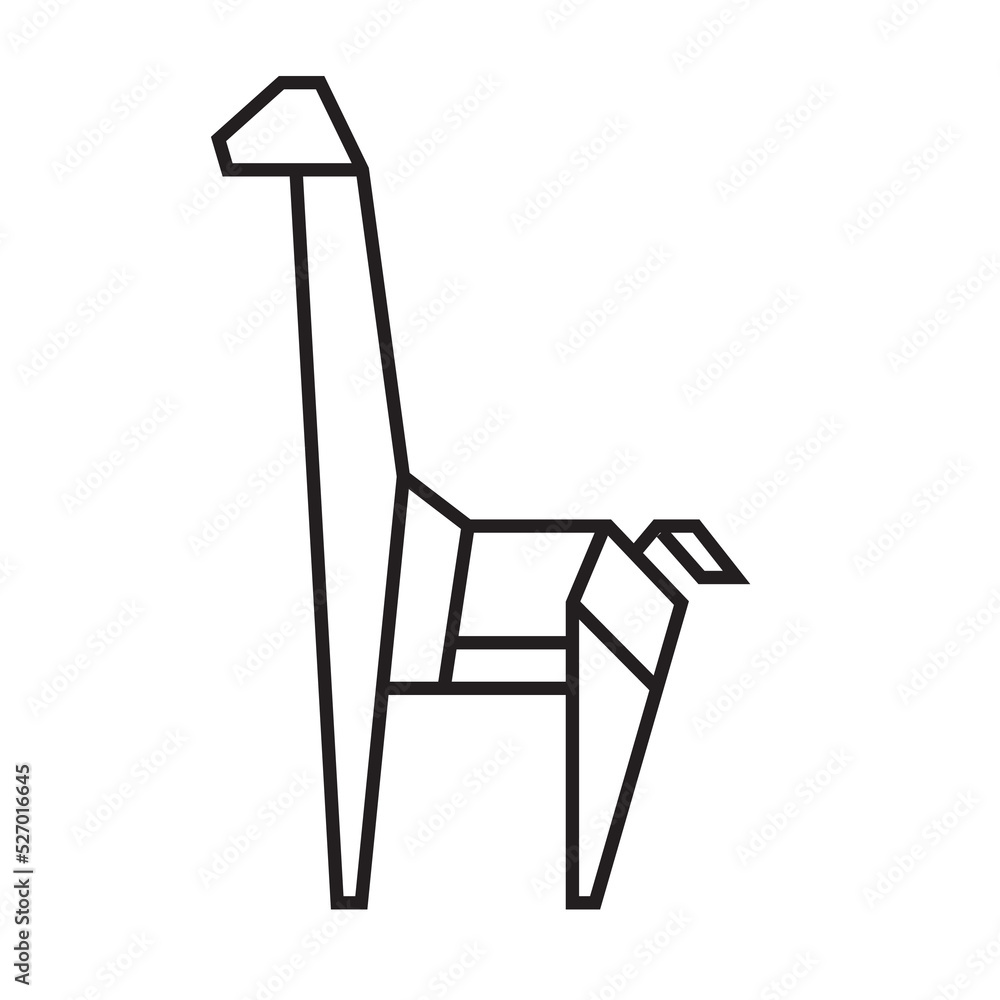 giraffe origami illustration design. line art geometric for icon, logo, design element, etc giraffe origami illustration design. line art geometric for icon, logo, design element, etc