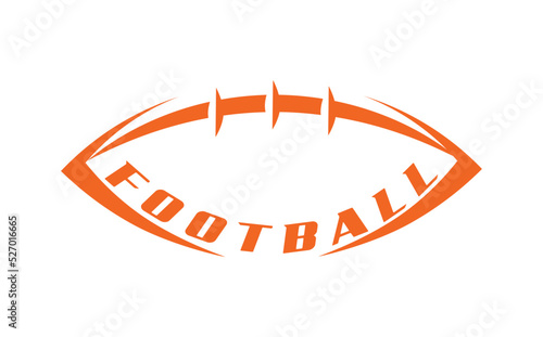 American Football logo, creative idea rugby sport team emblem template