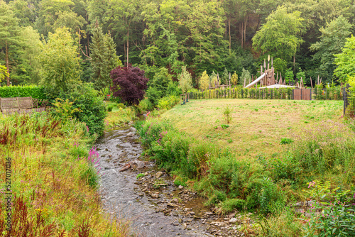 Obraz na plátně Dussel Creek near the Neanderthal Gorge, where the remains of an ancient ancesto