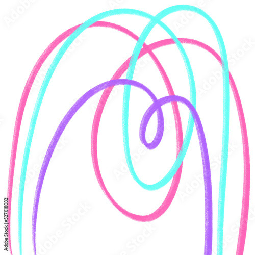 Paint brush wiggly line clipart.