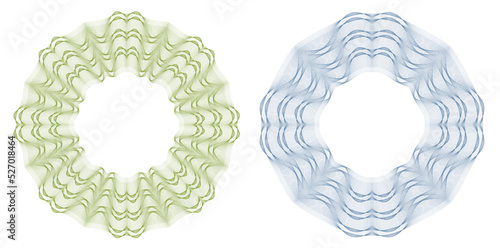 Design elements guilloche. Soft rainbow color. Linear background. polygonal lines. Protective layer for the template of banknotes, diplomas and certificates. Vector illustration EPS 10