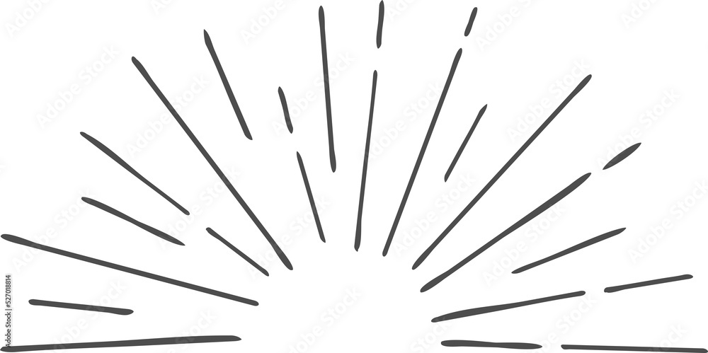 Obraz premium Sun rays icon, shine and burst line