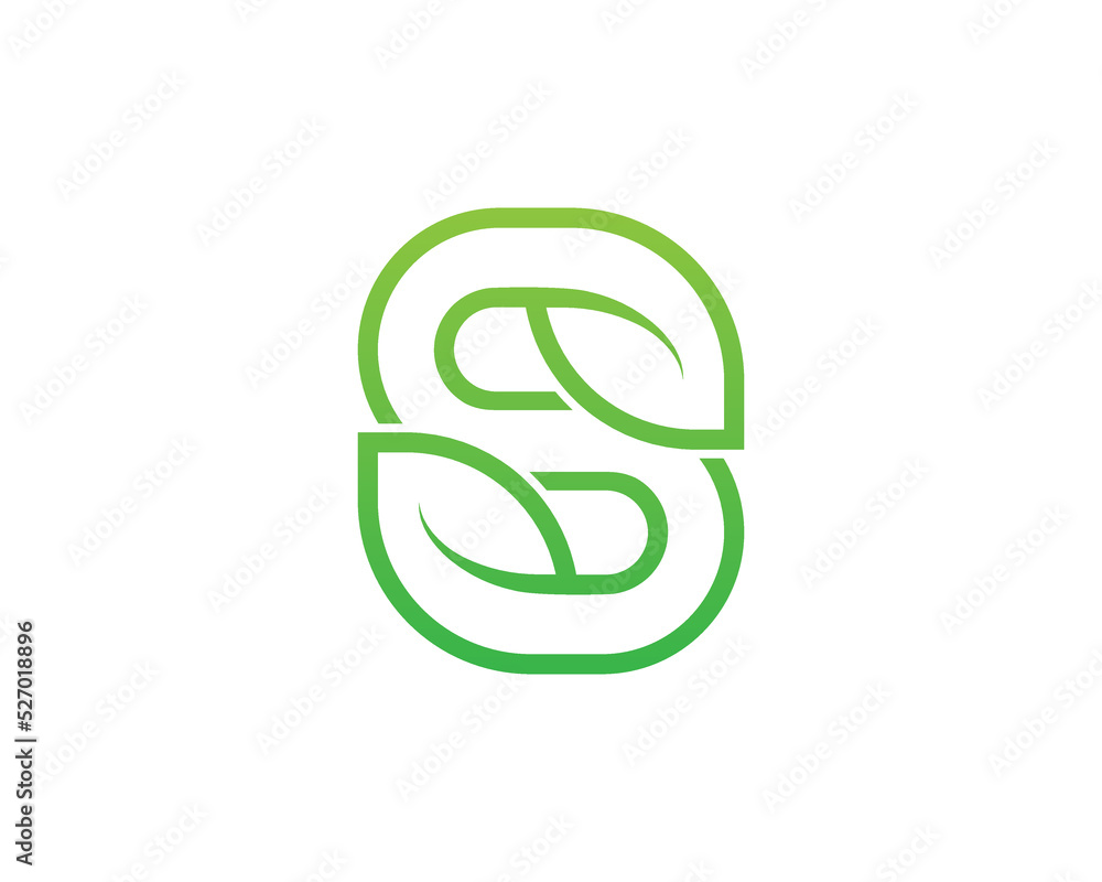 Initial Letter S Leaf Logo Concept sign icon symbol Design. Natural Products, Cosmetics, Ecology, health Care, spa, Herbal Logotype. Vector illustration template Initial Letter S Leaf Logo Concept sign icon symbol Design. Natural Products, Cosmetics, Ecology, health Care, spa, Herbal Logotype. Vector illustration template