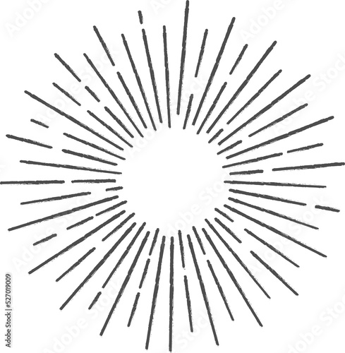 Sun rays icon, shine and burst line
