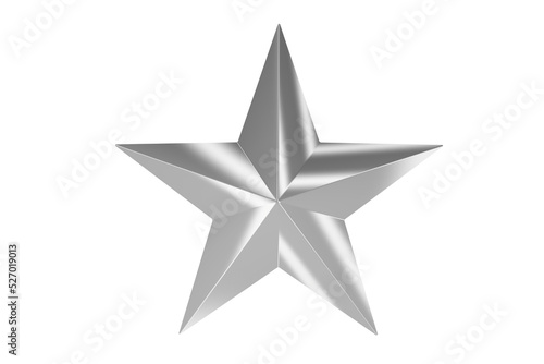 Silver Star PNG Isolated Graphic