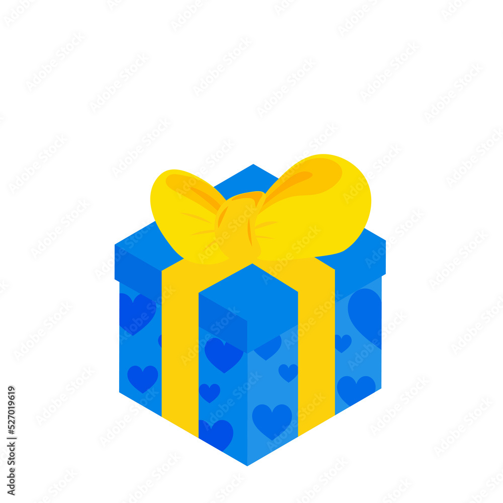 Happy birthday party, birthday party, colorful gift box at party, flat vector illustration and icon Happy birthday party, birthday party, colorful gift box at party, flat vector illustration and icon