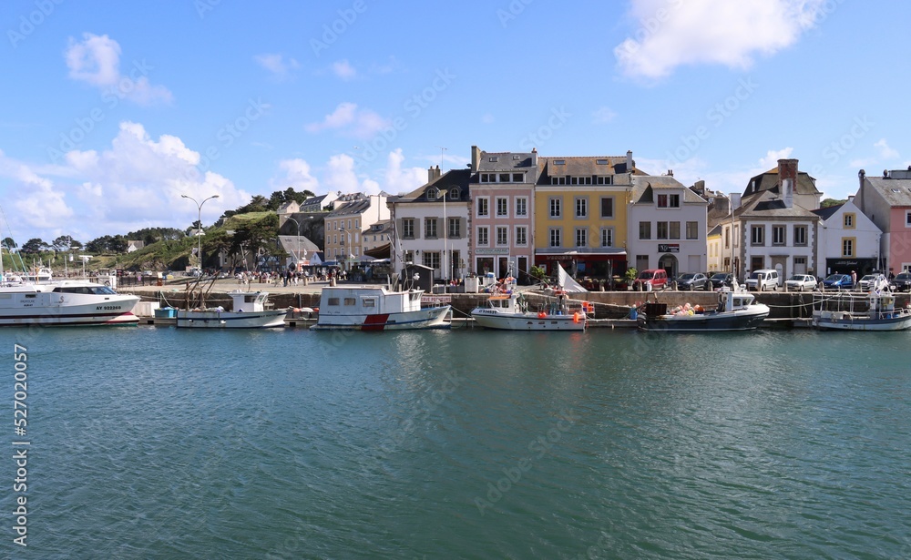 boats in the harbor, Belle Ile in Brittany, France 