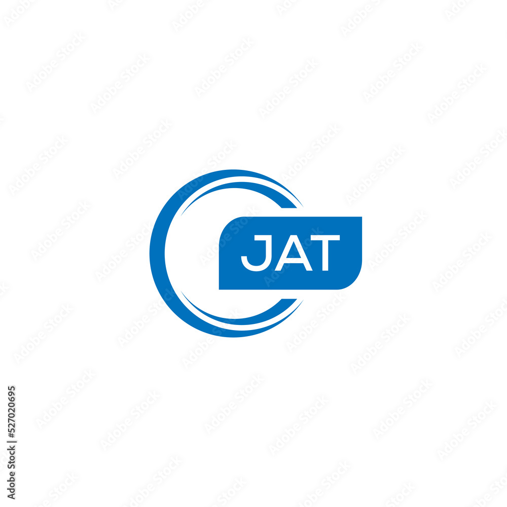 JAT letter design for logo and icon.JAT typography for technology, business and real estate brand.JAT monogram logo.
