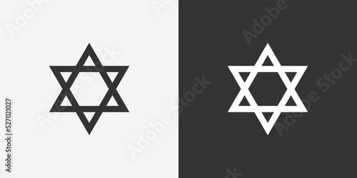 Star of David, the national symbol of the State of Israel icon. Star of David. jewish star shield background