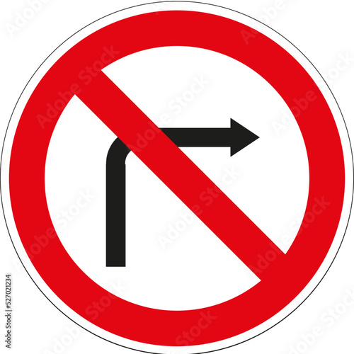 Free Download Panneau Interdiction de tourner à droite - GFXLoad