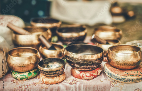 Beautiful tibetan bowl ready for meditative music.