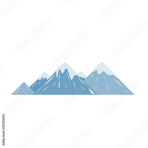 Mountain Natural Scenery Vector Set camping and hiking landscape illustration outdoor travel adventure travel mountaineering