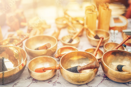 Beautiful tibetan bowl ready for meditative music.