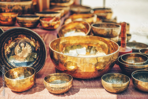 Beautiful tibetan bowl ready for meditative music.