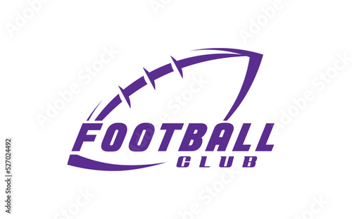 American Football or Rugby logo, Sketch Sparse Graphic Design