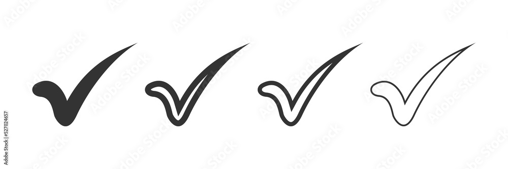 Check mark icon set. Check mark icon set.