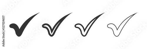 Check mark icon set.
