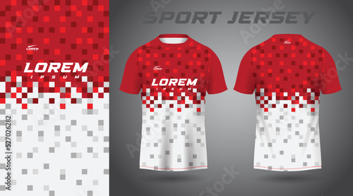 red white shirt sport jersey design