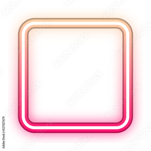 round square neon frame 