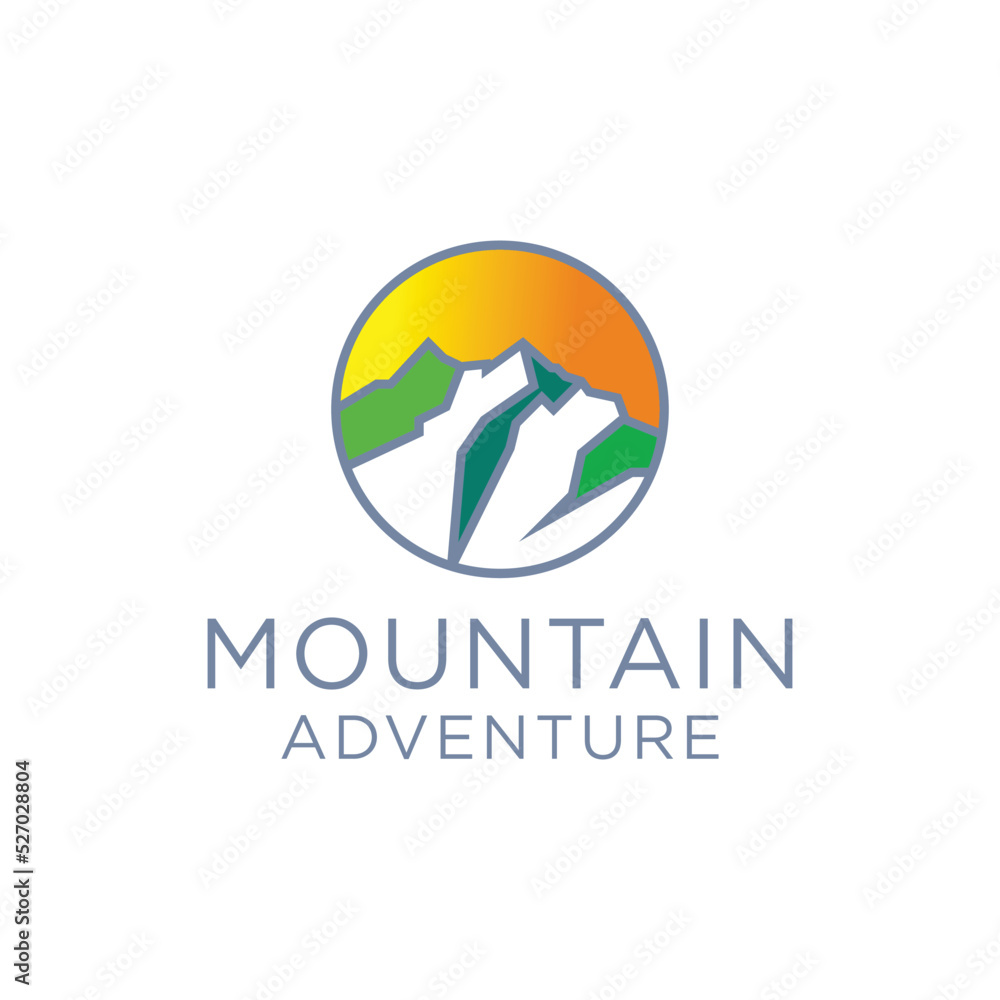 Mountain logo icon vector image Mountain logo icon vector image