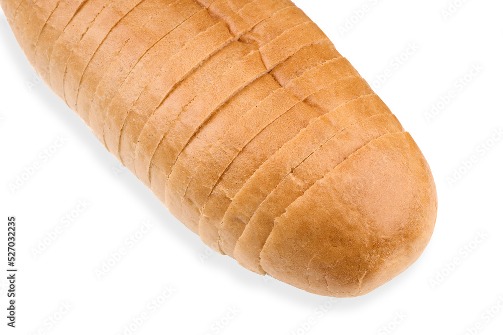 Sliced loaf of wheat bread isolated on white. Sliced bread in a plastic bag. Sliced loaf of wheat bread isolated on white. Sliced bread in a plastic bag.