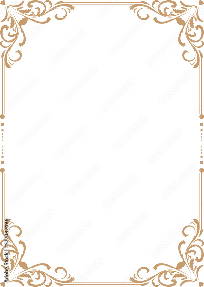golden frame element and border golden frame element and border